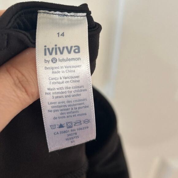 Ivivva Lululemon Black 7/8 Ankle Mesh Leggings - Picture 3 of 5